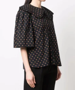 Stella Nova Black 'Dicte' Ditsy Floral Shirt Clothing