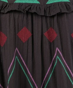 Stella Nova Clothing 'Esther' Block Embroidered Midi Dress