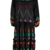 Stella Nova Clothing 'Esther' Block Embroidered Midi Dress
