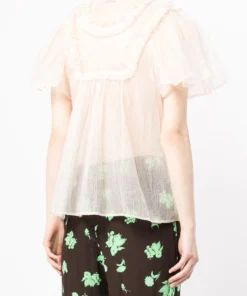 Stella Nova 'Florra' Sheer Ruffle Blouse Clothing