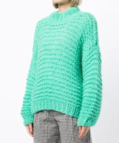 Stella Nova Green 'Kira' Chunky Knit Sweater Clothing