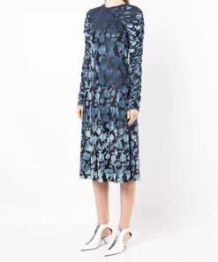 Stine Goya 'Ellie' Floral Velvet Midi Dress Clothing 9 Stine Goya 'Ellie' Floral Velvet Midi Dress Clothing