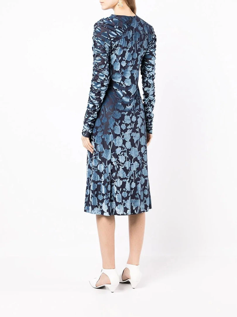 Stine Goya 'Ellie' Floral Velvet Midi Dress Clothing 6 Stine Goya 'Ellie' Floral Velvet Midi Dress Clothing