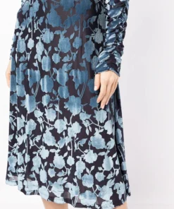 Stine Goya 'Ellie' Floral Velvet Midi Dress Clothing 11 Stine Goya 'Ellie' Floral Velvet Midi Dress Clothing