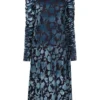 Stine Goya 'Ellie' Floral Velvet Midi Dress Clothing