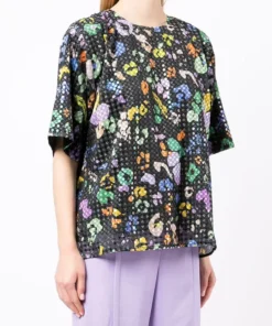 Stine Goya Oversized 'Katalindi' Sequin Leopard T-Shirt Clothing