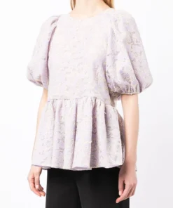Stine Goya Clothing 'Liw' Embroidered Peplum Blouse