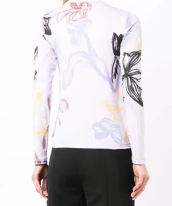 Stine Goya 'Juno' Lilac Long Sleeve Floral Top Clothing