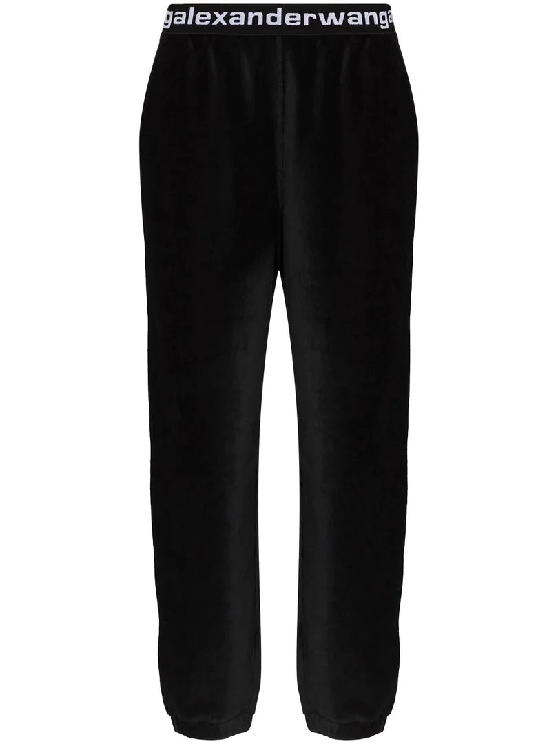 Alexanderwang.t Clothing Black ‘Stretch Corduroy Logo Sweatpants’ 3 Alexanderwang.t Clothing Black ‘Stretch Corduroy Logo Sweatpants’