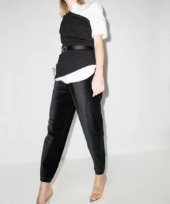 Alexanderwang.t Clothing Black ‘Stretch Corduroy Logo Sweatpants’ 11 Alexanderwang.t Clothing Black ‘Stretch Corduroy Logo Sweatpants’