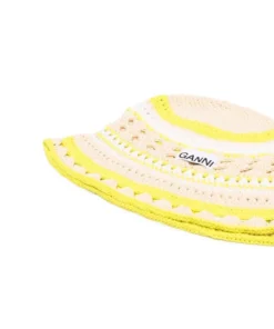 Ganni ‘Striped Crochet Bucket Hat’