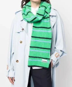 Ganni 'Striped Knit Scarf'