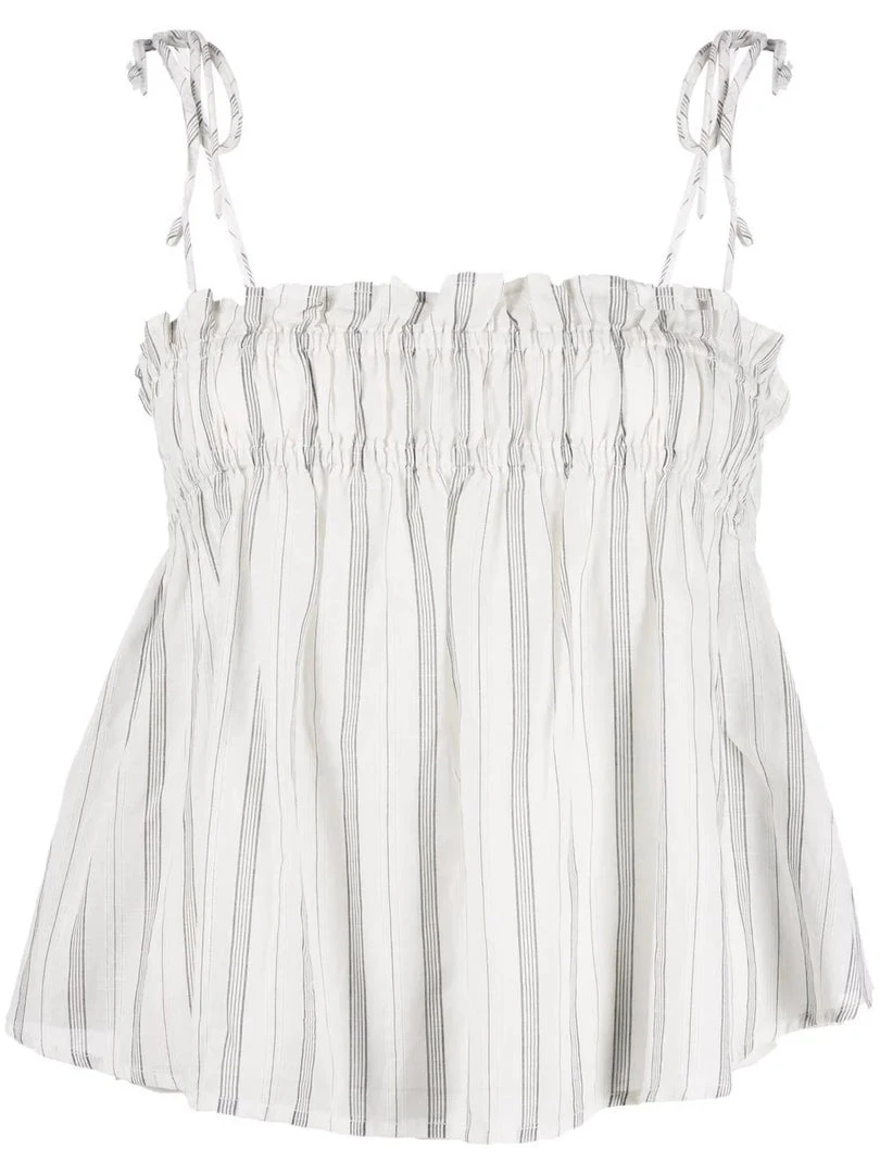 Ganni 'Striped Tie Up Strap Top' 3 Ganni 'Striped Tie Up Strap Top'