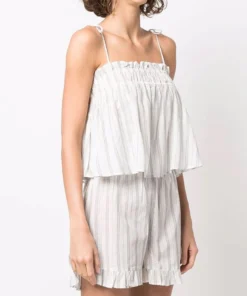 Ganni 'Striped Tie Up Strap Top' 9 Ganni 'Striped Tie Up Strap Top'