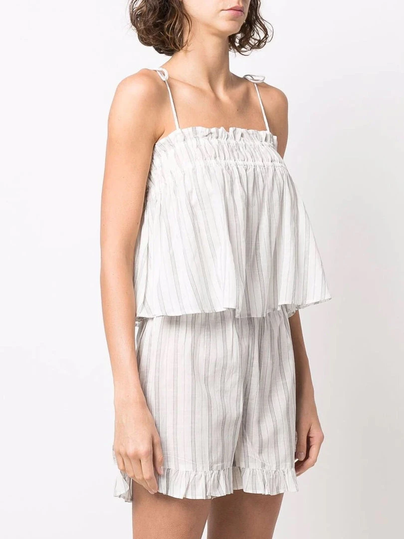 Ganni 'Striped Tie Up Strap Top' 5 Ganni 'Striped Tie Up Strap Top'