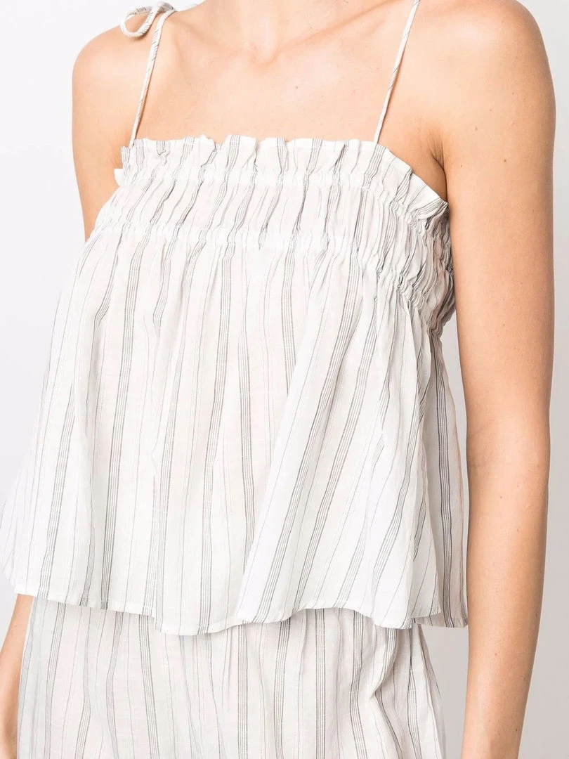 Ganni 'Striped Tie Up Strap Top' 7 Ganni 'Striped Tie Up Strap Top'