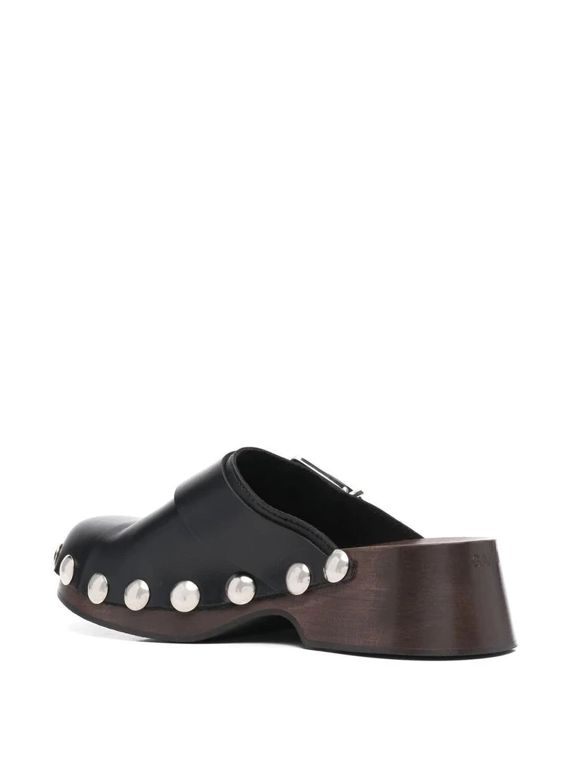 Ganni Black 'Studded Buckle Clogs' 5 Ganni Black 'Studded Buckle Clogs'