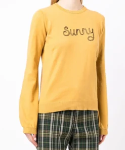 Bella Freud 'Sunny' Slogan Knitted Sweater 9 Bella Freud 'Sunny' Slogan Knitted Sweater