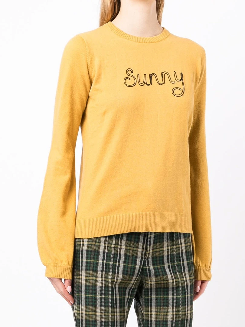 Bella Freud 'Sunny' Slogan Knitted Sweater 5 Bella Freud 'Sunny' Slogan Knitted Sweater