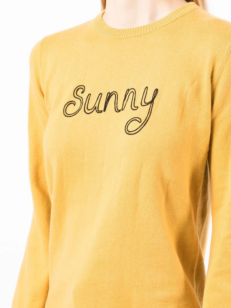 Bella Freud 'Sunny' Slogan Knitted Sweater 7 Bella Freud 'Sunny' Slogan Knitted Sweater