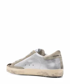 Golden Goose ‘Super-Star’ Silver Leopard Tongue Sneakers