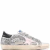 Golden Goose Shoes 'Superstar Silver Glitter Pink Star Trainers'