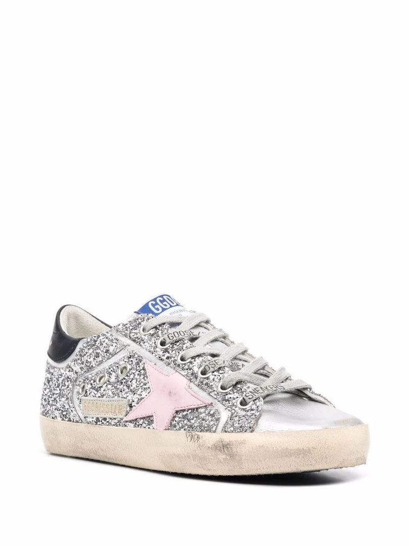 Golden Goose Shoes 'Superstar Silver Glitter Pink Star Trainers' 4 Golden Goose Shoes 'Superstar Silver Glitter Pink Star Trainers'