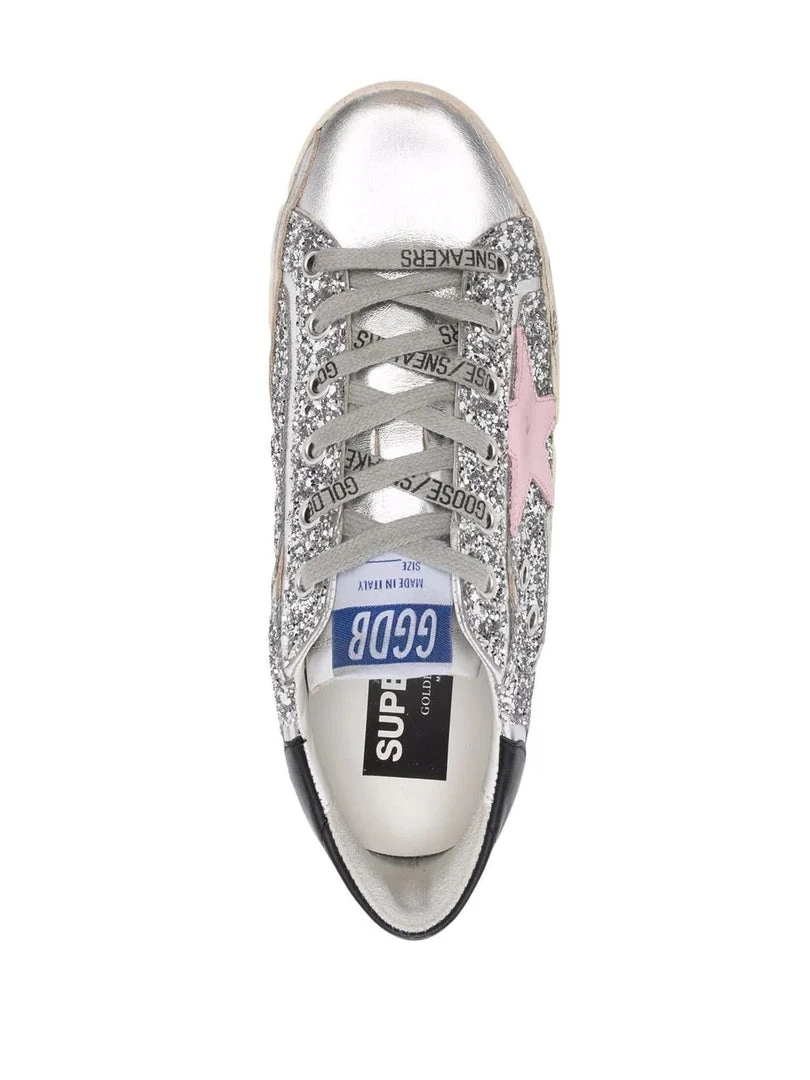 Golden Goose Shoes 'Superstar Silver Glitter Pink Star Trainers' 6 Golden Goose Shoes 'Superstar Silver Glitter Pink Star Trainers'