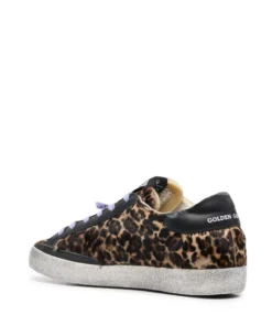 Golden Goose Shoes ‘Superstar’ Leopard Glitter Sole Sneakers