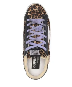 Golden Goose Shoes ‘Superstar’ Leopard Glitter Sole Sneakers