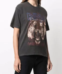 Anine Bing Faded Black 'Tiger Tee' Clothing
