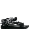 Arizona Love Black 'Trekky Chou' Bandana Sandals Shoes