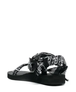 Arizona Love Black 'Trekky Chou' Bandana Sandals Shoes