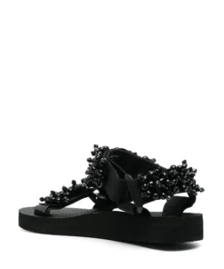 Arizona Love 'Trekky Pearl' Sandals Black
