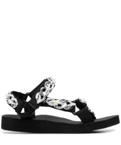 Arizona Love Silver 'Trekky Trio Chain' Sandals Shoes