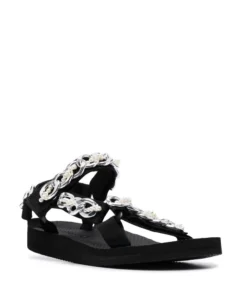 Arizona Love Silver 'Trekky Trio Chain' Sandals Shoes
