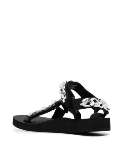 Arizona Love Silver 'Trekky Trio Chain' Sandals Shoes