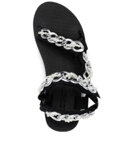Arizona Love Silver 'Trekky Trio Chain' Sandals Shoes