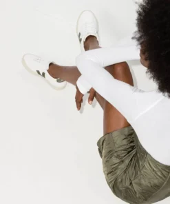 VEJA Shoes 'Khaki And White Low-Top Trainers'