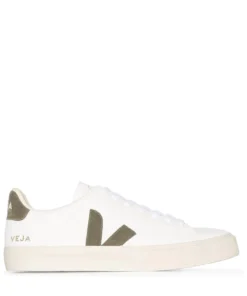 VEJA Shoes 'Khaki And White Low-Top Trainers'