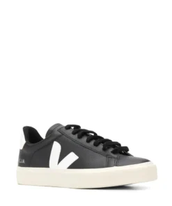 VEJA Black And White ‘Campo’ Chromefree Trainers Shoes