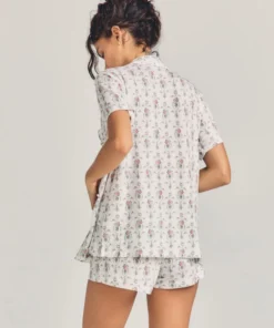 Stripe And Stare ‘Vanilla Kisses Bed Short Set’