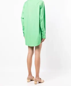 Faithfull The Brand New In Green 'Vega Shirt Dress'