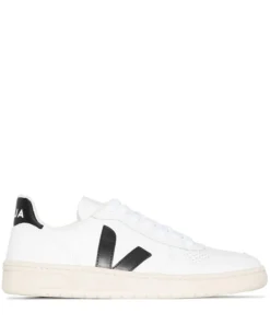 VEJA White And Black 'V-10' Trainers Shoes