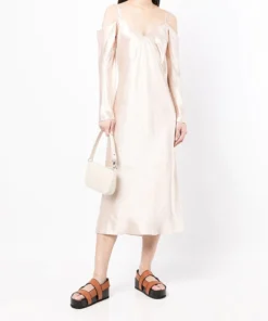 Vince 'Long Sleeve Midi Slip Dress' Clothing