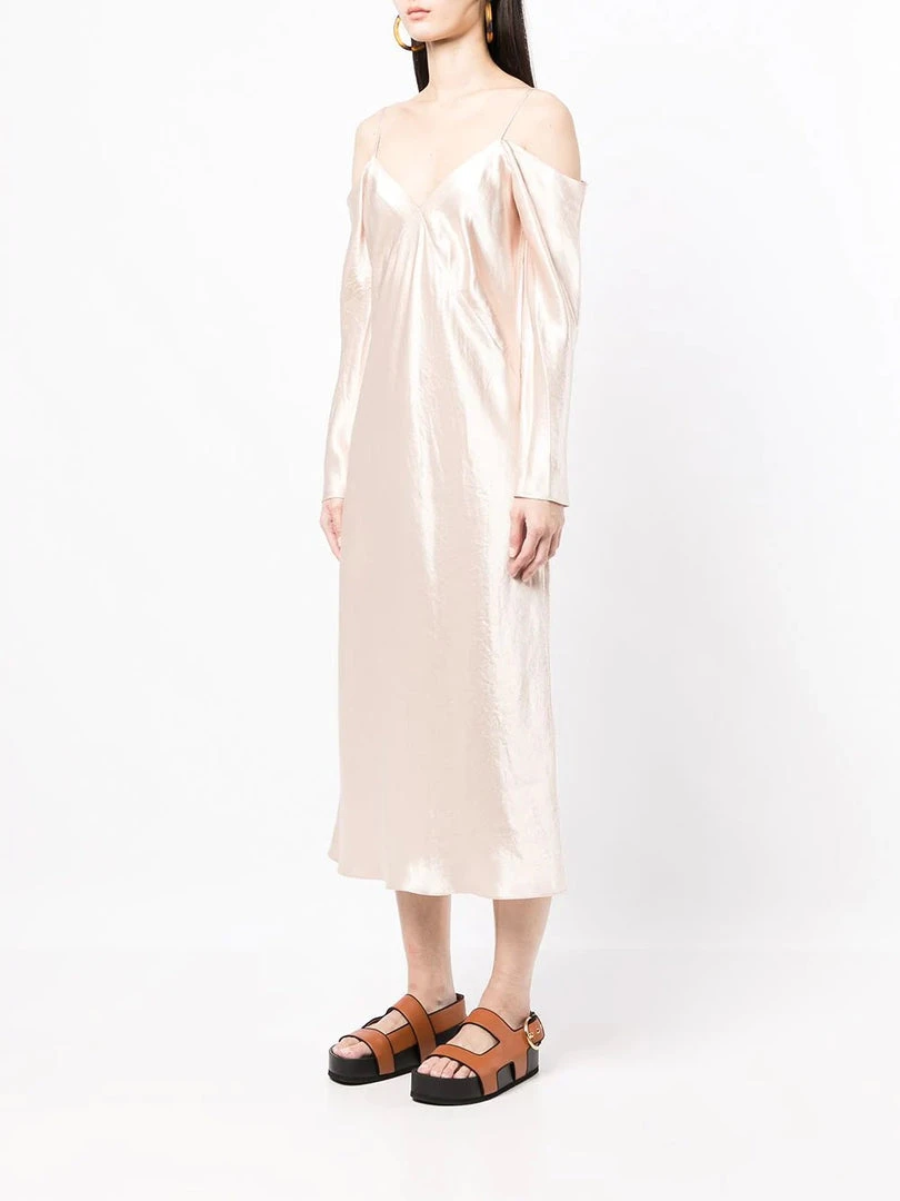 Vince 'Long Sleeve Midi Slip Dress' Clothing 5 Vince 'Long Sleeve Midi Slip Dress' Clothing