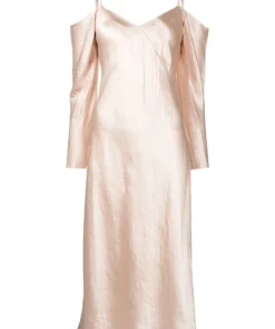 Vince 'Long Sleeve Midi Slip Dress' Clothing