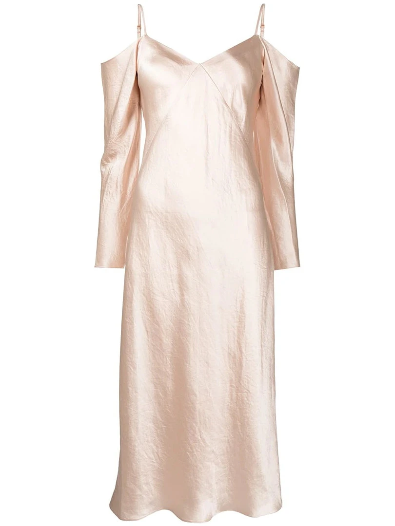 Vince 'Long Sleeve Midi Slip Dress' Clothing 3 Vince 'Long Sleeve Midi Slip Dress' Clothing