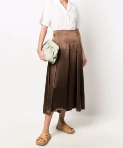 Vince Brown 'Panelled Satin Slip Midi Skirt' Clothing