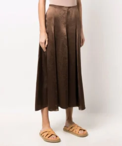 Vince Brown 'Panelled Satin Slip Midi Skirt' Clothing